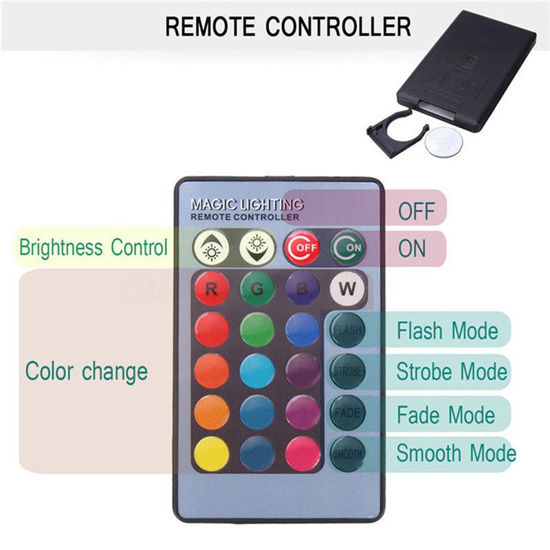 Set 2 Đèn Led T10 12Smd 5050 Rgb Gắn Hông Xe Ô Tô