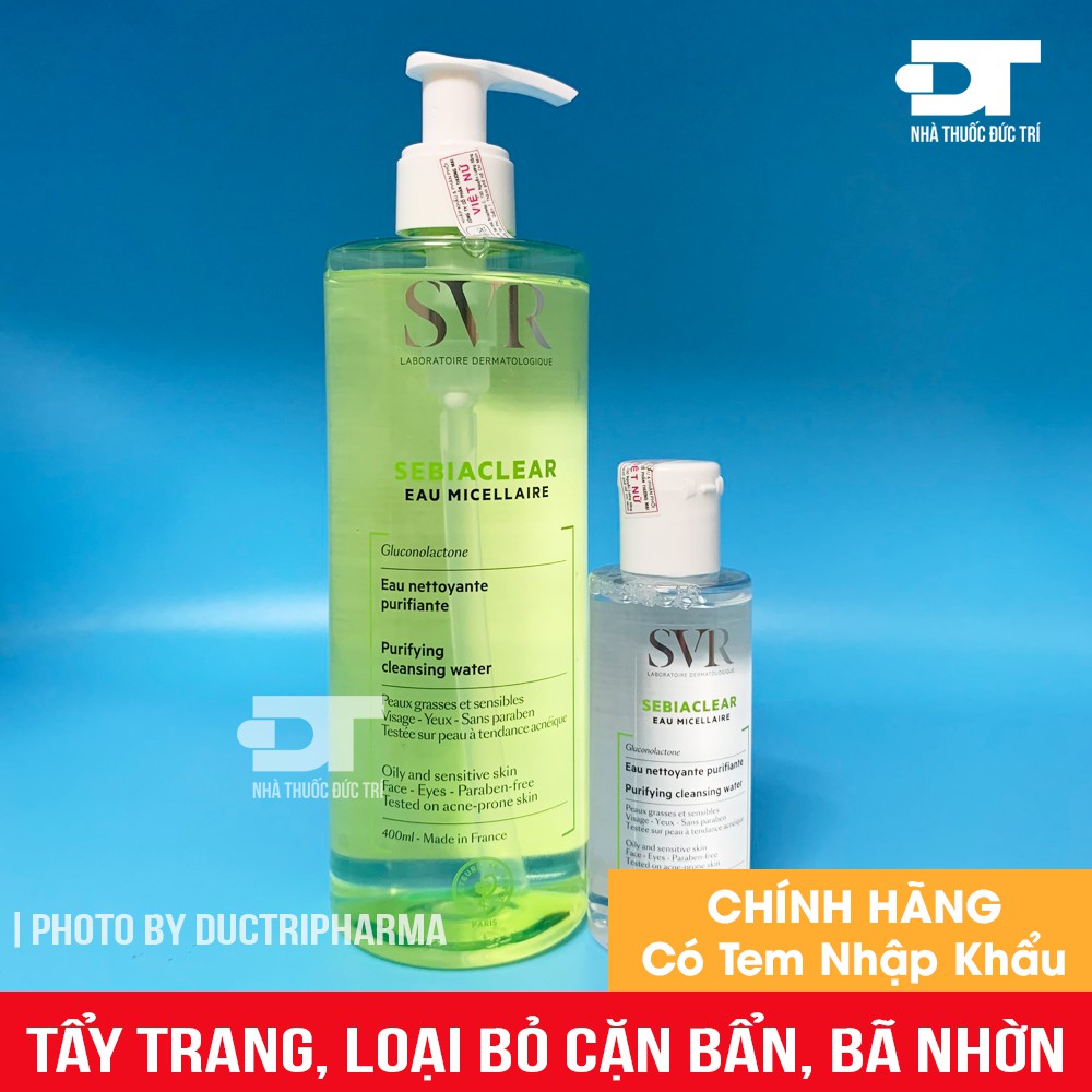 Tẩy trang SVR cho da dầu, mụn - SEBIACLEAR Eau Micellaire