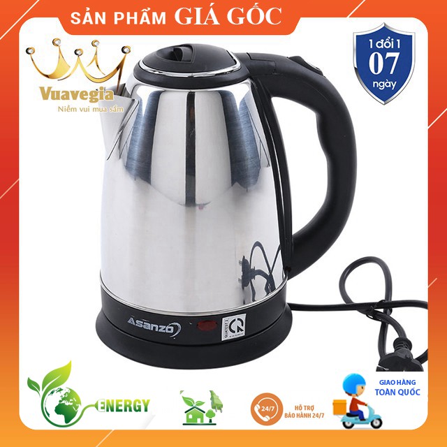 BÌNH ĐUN SIÊU TỐC 1.8L ASANZO SK-1800 (INOX) HÀNG CHÍNH HÃNG