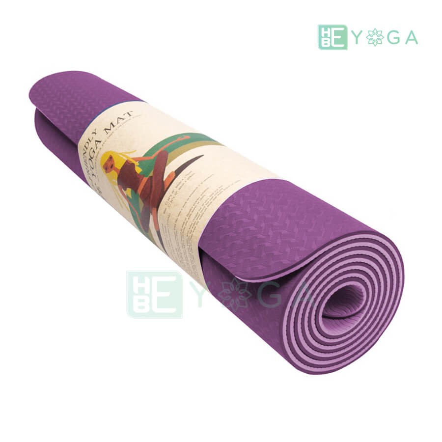 Thảm Tập yoga TPE Eco Friendly 6mm màu Tím + kèm túi