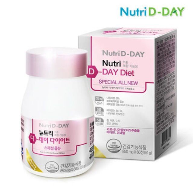 [Hiệu Quả] Viên Uống Giảm Cân  NUTRI D-DAY DIET Hàn Quốc 60V