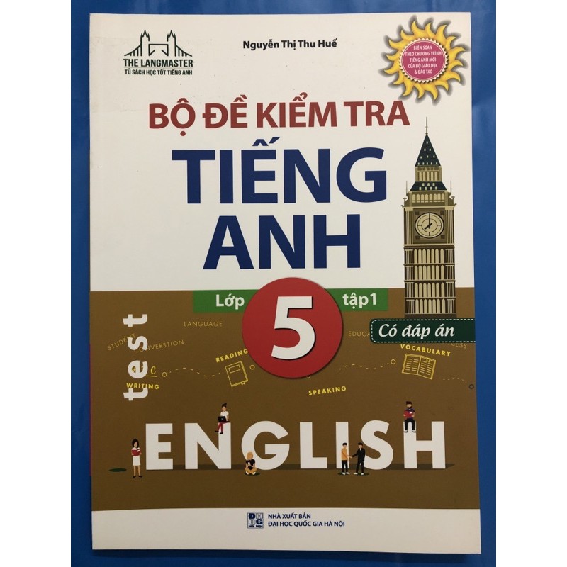 Sách - Bộ đề kiểm tra tiếng anh lớp 5 (Combo 2 tập)