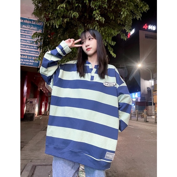 Áo Sweater -MOM SAYS I'M COOL-sọc (3color)