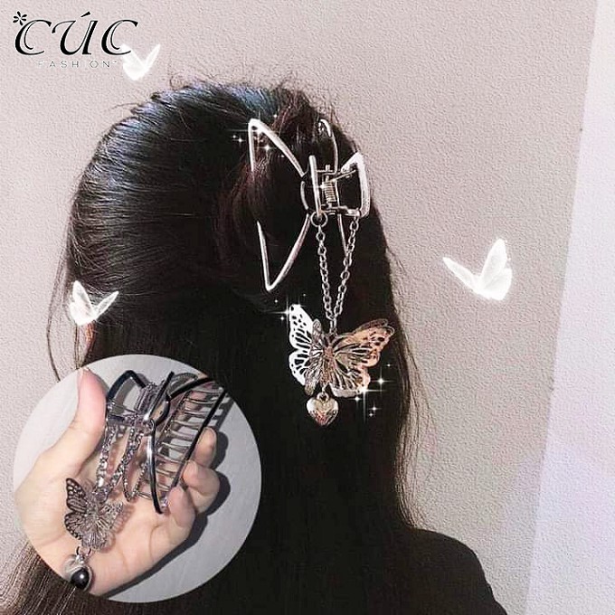 Kẹp tóc kim loại hình bướm xinh xắn phong cách Hàn Quốc đáng yêu cho nữ Cúc Fashion PK01 cào tóc bướm nhiều mẫu