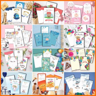 [ 𝐂𝐎𝐌𝐁𝐎 ] 10 Thiệp Sinh Nhật ( Mới ) - Giấy Mỹ Thuật - Thiệp Đẹp