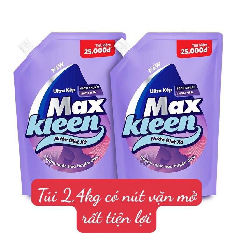 Túi Nước Giặt Max Kleen Túi 2.2kg - 2.4kg 2in1