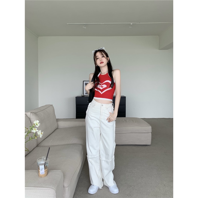 Cocory vn Áo Croptop Dệt Kim Không Tay Hở Lưng Quyến Rũ Thời Trang Mùa Hè Cho Nữ