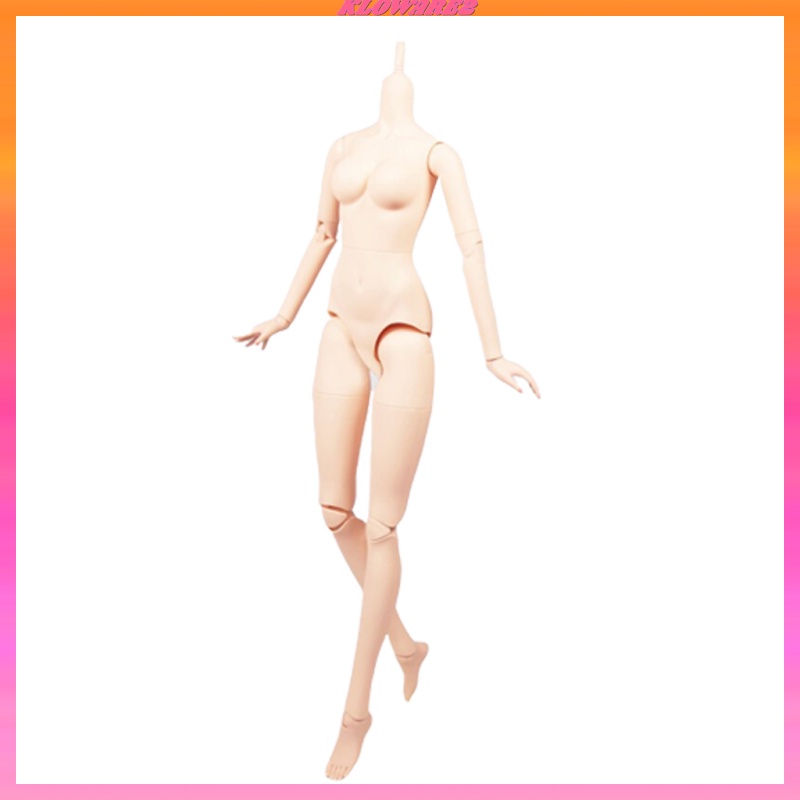 [KLOWARE2]60cm Ball Jointed Doll Nude Vinyl Body Mold without Head DIY Practice Parts