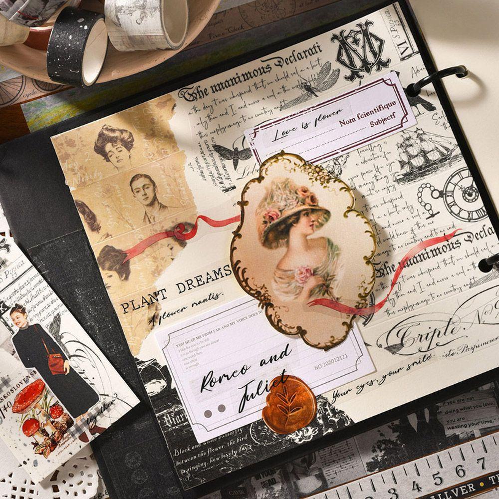 CHOOKEY Set 20 Cuộn Băng Dính Washi In Họa Tiết Xinh Xắn Dùng Trang Trí Sổ Tay DIY