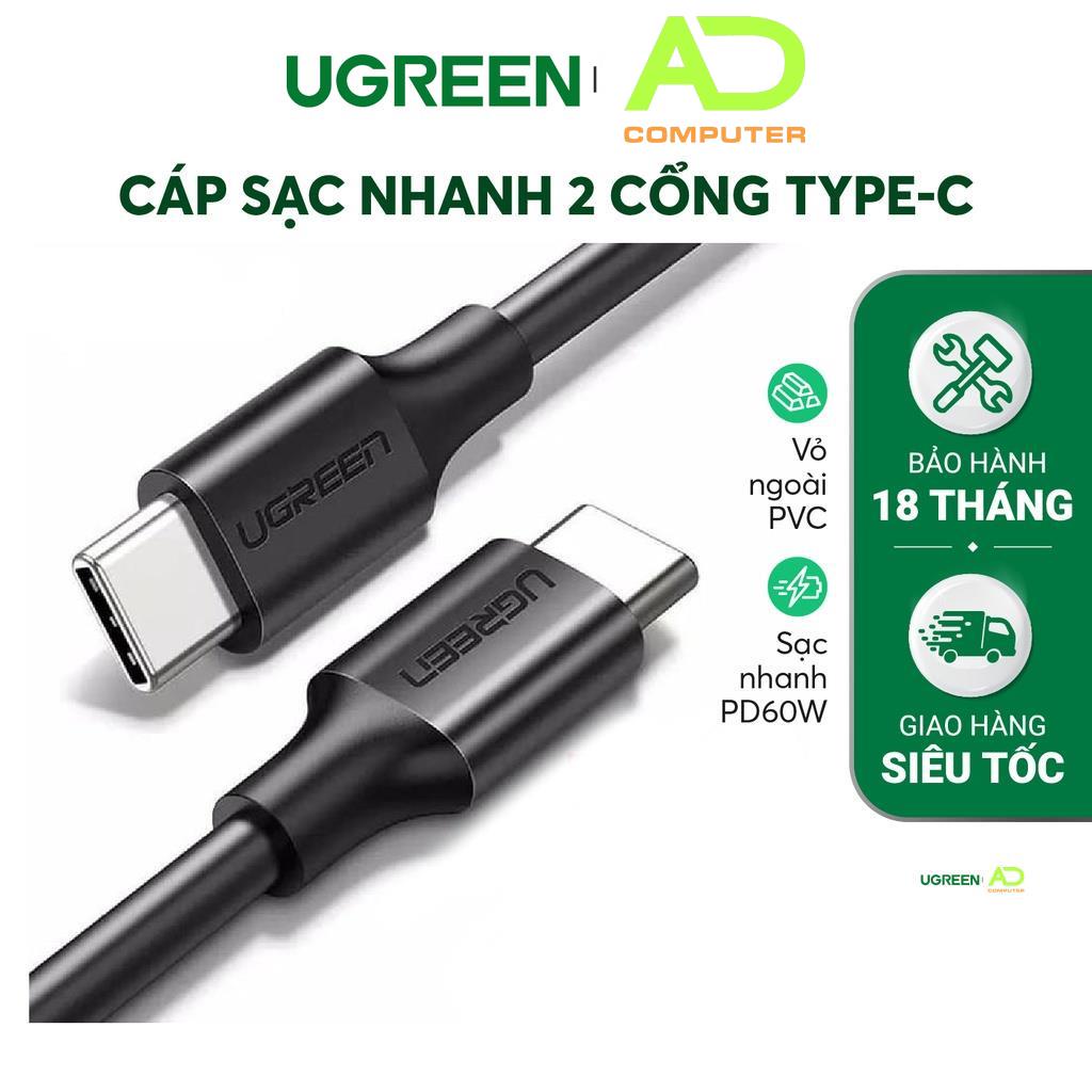 Dây sạc nhanh 2 cổng Type C UGREEN US286