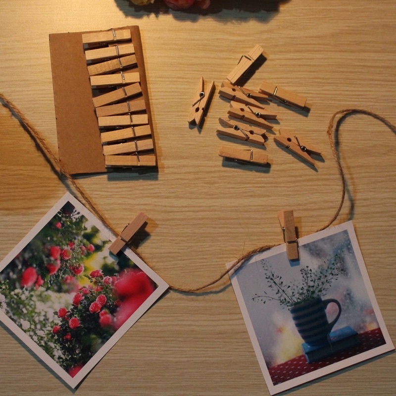 Set 5 / 10 kẹp gỗ mini trang trí ảnh 2.5*0.3cm ( ko kèm dây )