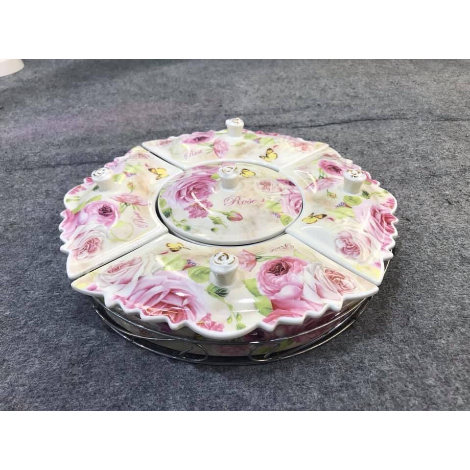 - KHAY ĐỰNG BÁNH KẸO - MỨT BẰNG GỐM SỨ -KHAY ĐỰNG BÁNH KẸO TẾT.