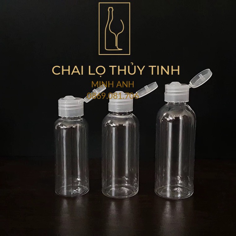 BÁN SỈ/LẺ CHAI NHỰA NẮP BẬT 30ml-50ml-100ml CHIẾT MỸ PHẨM, DUNG DỊCH