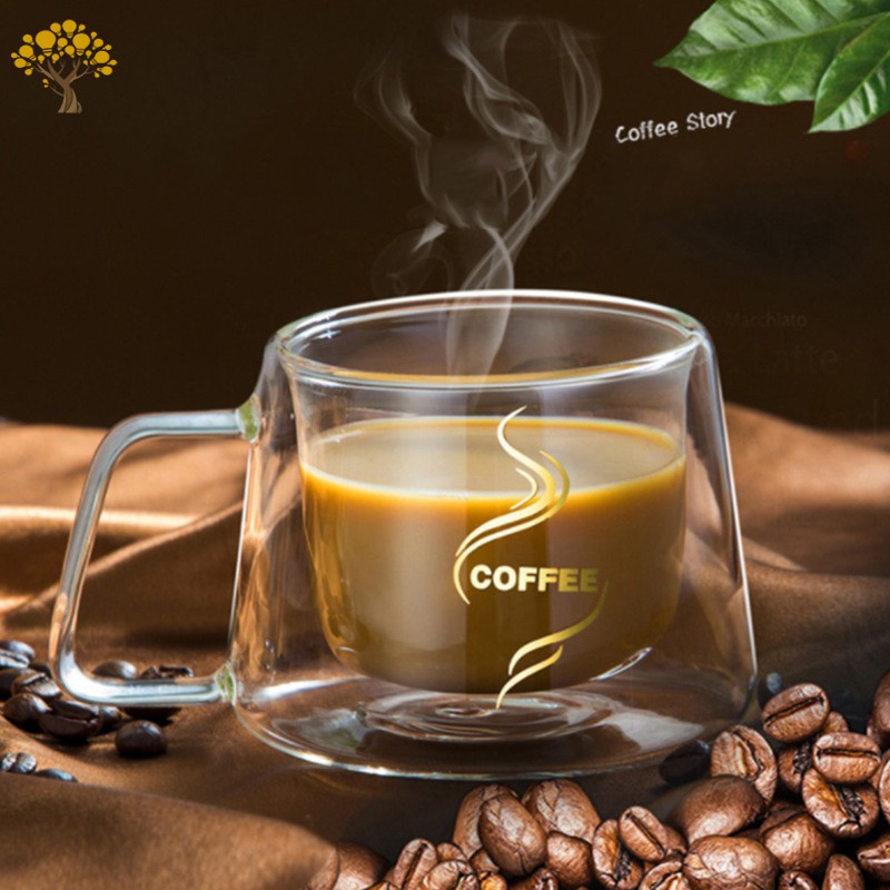[Cheap] Coffee Mug Espresso Cup Thermal Glass Double Wall High Borosilicate Mugs