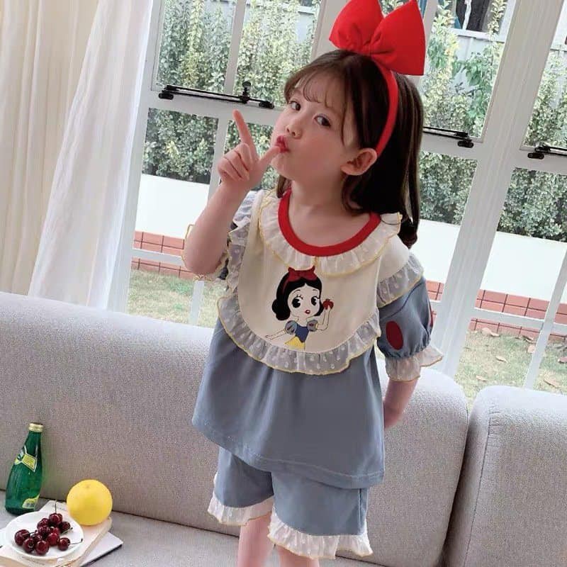 Đồ bộ trẻ em cho bé gái in hình bạch tuyết siêu xinh xắn đáng yêu JIMADO AB2070