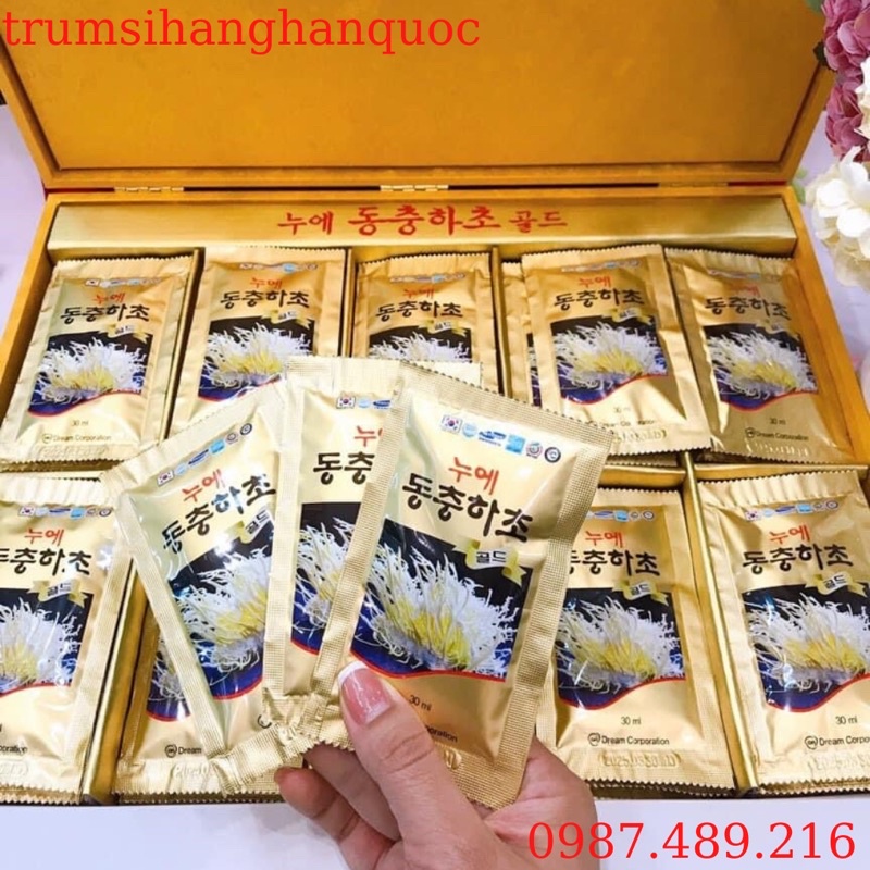 Nước Đông Trùng Hạ Thảo Hộp Gỗ Vàng Dream 60 gói