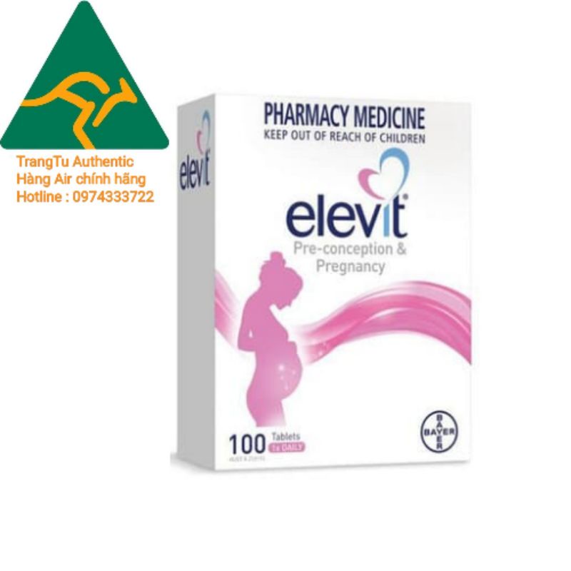 Elevit bầu Úc-Vitamin tổng hợp cho mẹ bầu hộp 100 viên(chính hãng)