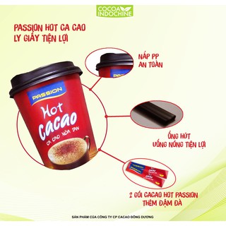 Cacao hoà tan PASSION HOT (LY GIẤY tiện dụng) - 4 ly