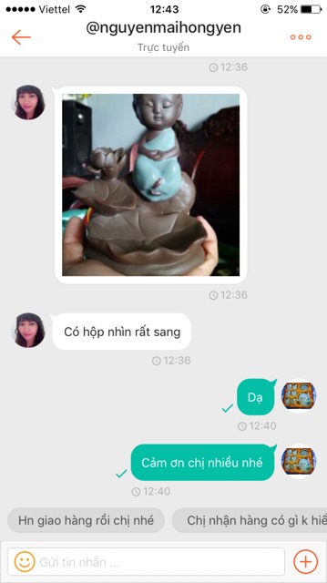 Tượng đốt trầm Phật toạ sen