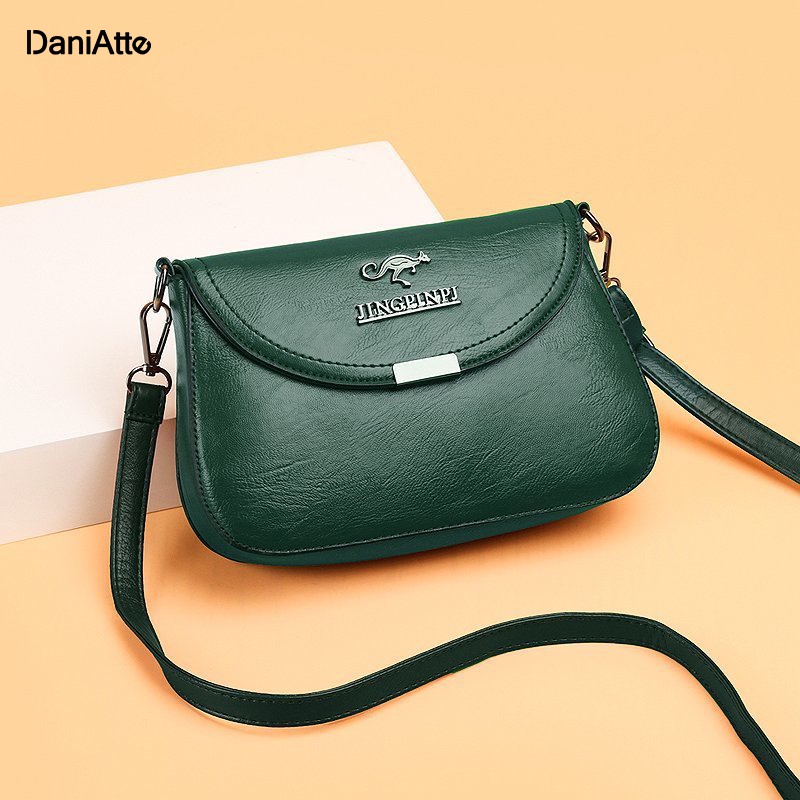 Túi Đeo Chéo Giả Da Dáng Vuông Màu Trơn Thời Trang Dành Cho Nữ SD4196