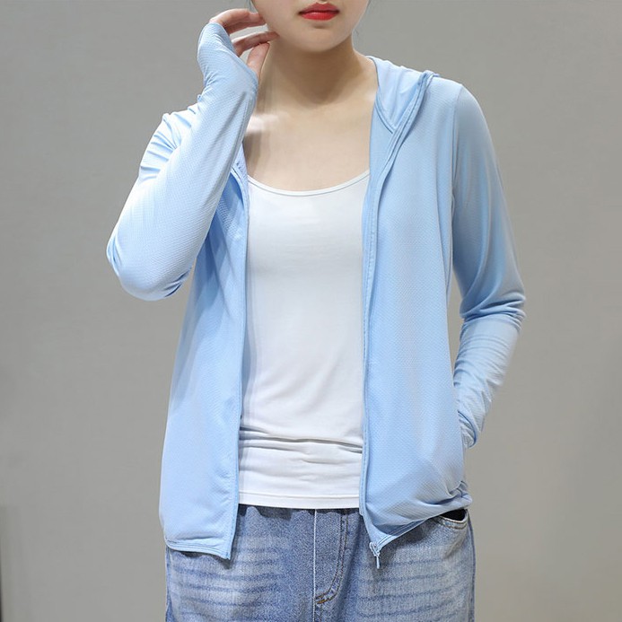 [Mã FASHIONT4WA2 giảm 10K đơn 50K] áo chống nắng nữ (có túi cuộn) vải co dãn 4 chiều thông hơi làm mát chống tia uv | BigBuy360 - bigbuy360.vn