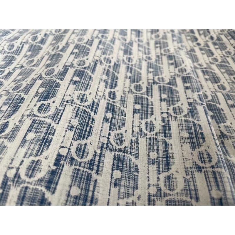 Áo sơ mi jacquard dài tay hoạ tiết logo thương hiệu Dior CD cao cấp