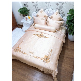 Bộ chăn ga gối cưới Victory 7 món đầy đủ full màu