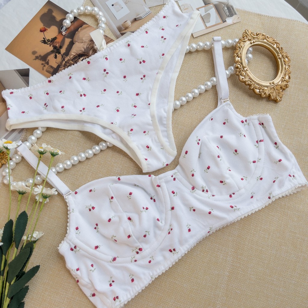 Bộ đồ lót thun có gọng không mút màu thun phối họa tiết YESDADDY | BigBuy360 - bigbuy360.vn