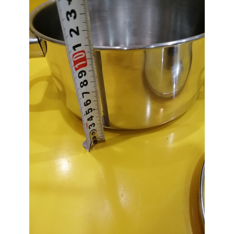 Nồi inox nội địa Nhật, size 21cm, cao 11cm (mã 959), Dùng được bếp từ