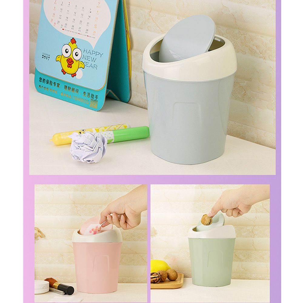 Thùng rác để bàn mini bằng nhựa nhiều màu sắc tùy chọn tiện lợi dành cho nhà bếp phòng khách