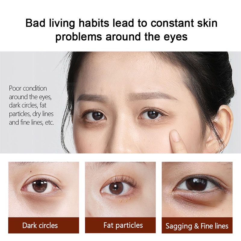 Kem dưỡng mắt phục hồi dầu cá sấu VIBRANT GLAMOR Nâng cơ làm săn chắc da chống nhăn xóa nhăn vùng mắt Eye Cream 20g