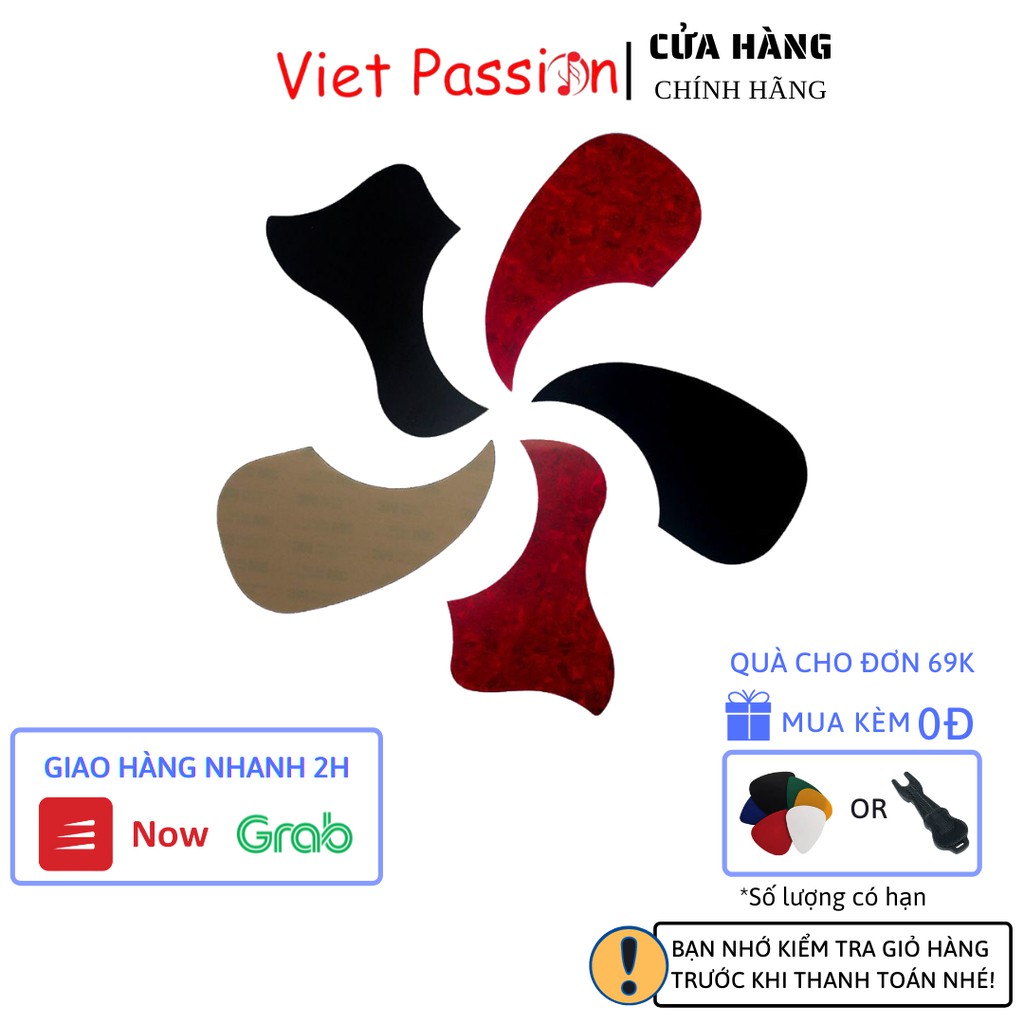 Miếng dán Hình chim đỏ chống trầy xước cho đàn guitar acoustic, classic vietpassion