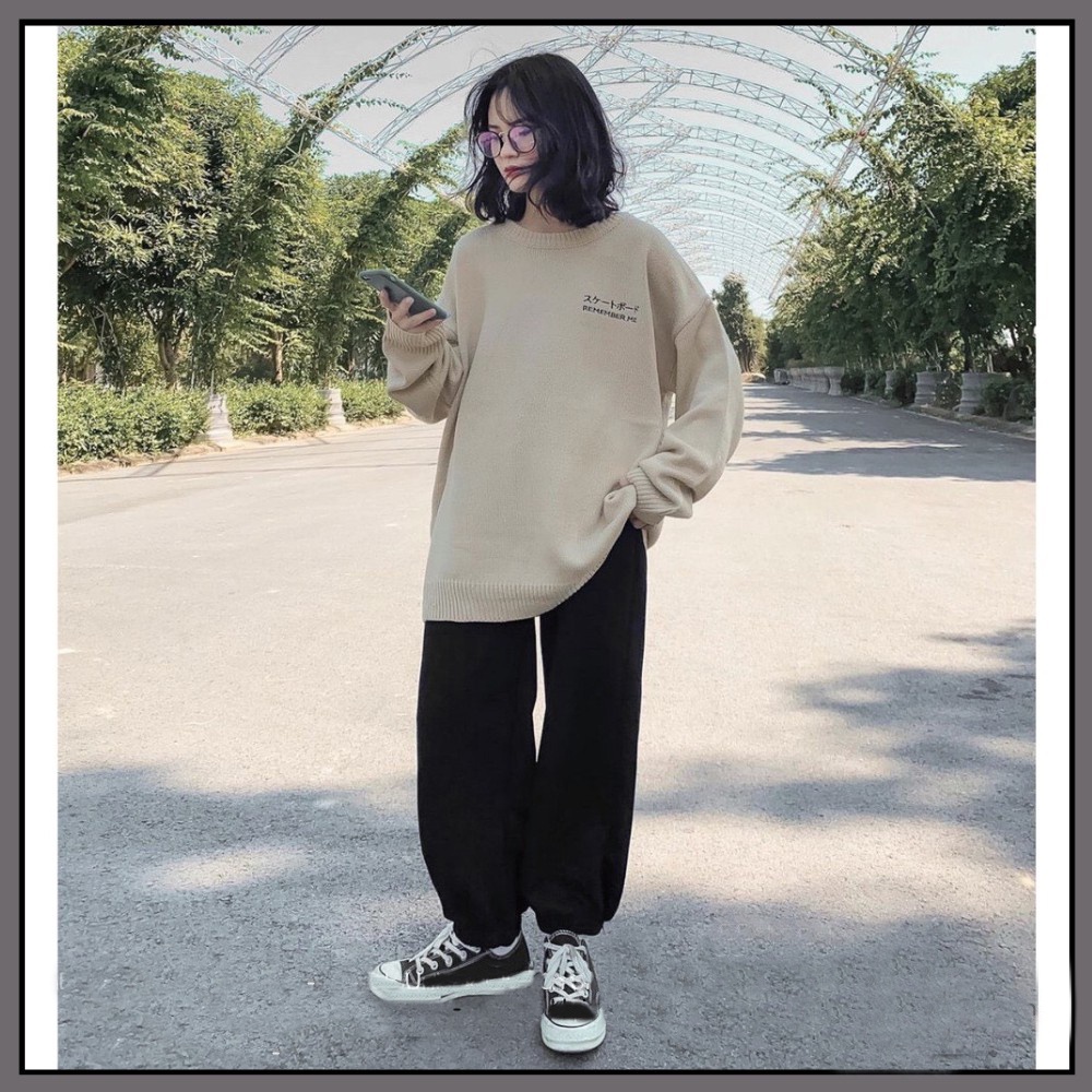 Quần jogger nỉ ống bom unisex thun trơn cạp chun nhiều màu