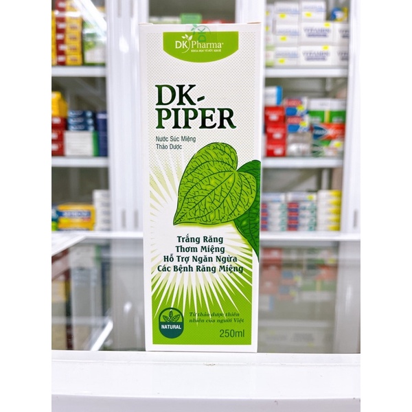 ✅[Chính hãng] Nước súc miệng thảo dược DK-PIPER trắng răng, thơm miệng, ngăn ngừa các bệnh răng miệng (Chai 250ml)