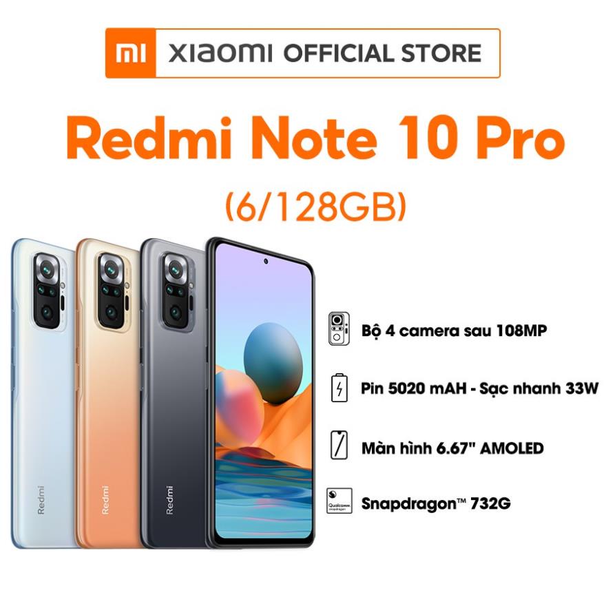 Điện Thoại Xiaomi Redmi Note 10 Pro (8GB/128GB) SẴN TIẾNG VIỆT - Hàng chính hãng Bảo Hành Điện Tử 12 tháng