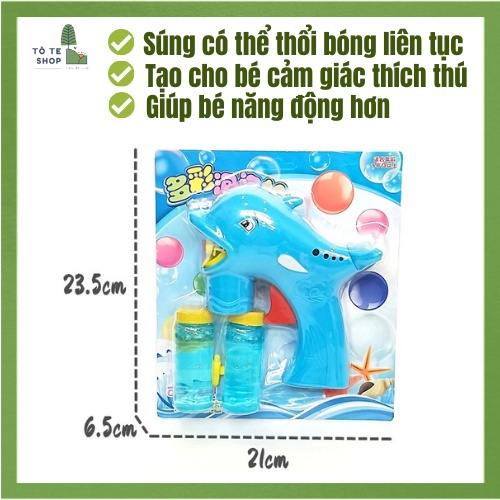 Súng thổi bong bóng xà phòng hình con cá cho bé, súng chạy bằng pin hàng loại 1 cực tốt.