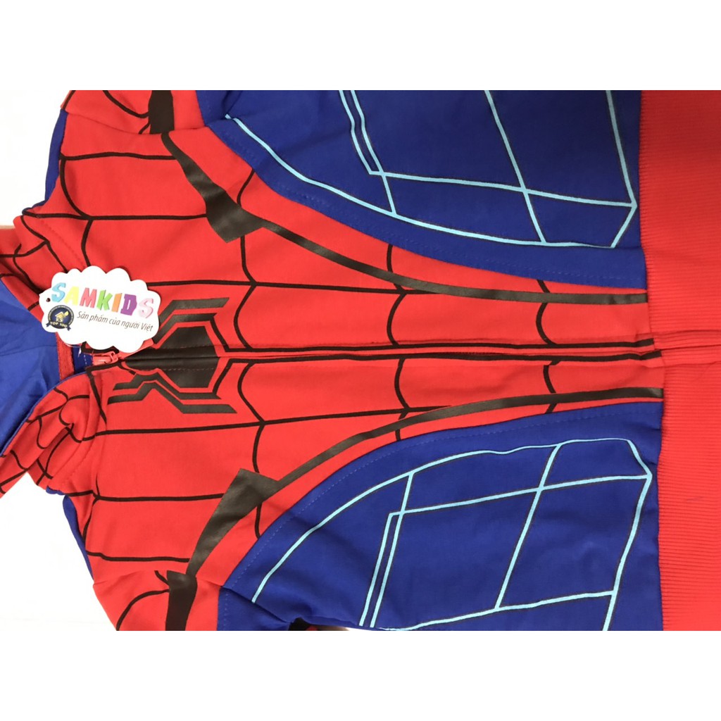 Áo khoác Siêu Nhân Nhện (spider) cho bé mùa Đông - SAMKIDS Size 3