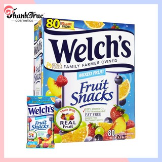 Hộp 80 gói kẹo dẻo trái cây mỹ welch's fruit snacks mỹ