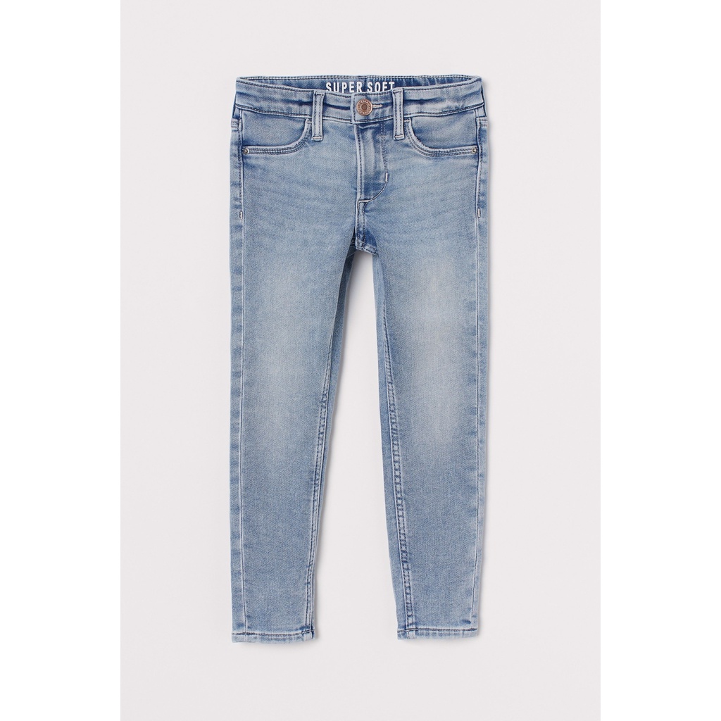 Quần jean HM skinny màu xanh nhạt mài 2 - 10y BG