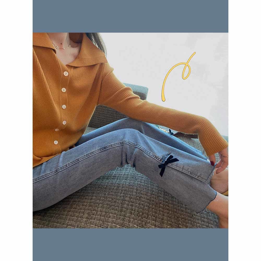 Quần Jeans Lưng Cao Phối Nơ Thời Trang Xuân Hè 2021 Cho Nữ | BigBuy360 - bigbuy360.vn