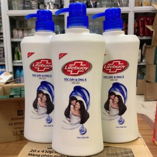 Dầu gội Lifebuoy Tóc mềm mượt chai 640g ( mầu xanh )