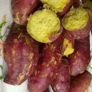 Khoai lang nhật .vỏ tím ruột vàng nha khach oi .số lượng e đóng là 1kg trỏ lên a .shop cũ hồng trần 17 nha .ai ăn roi
