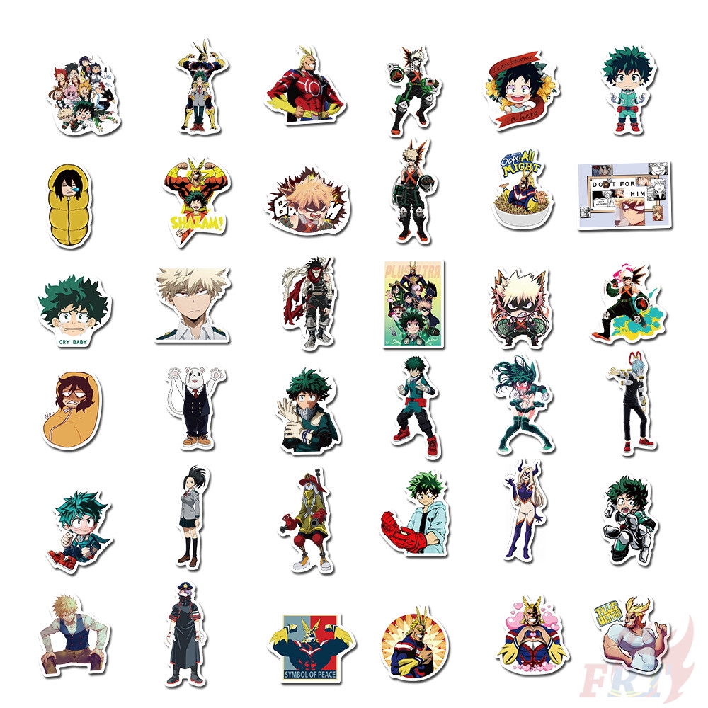 100Pcs/Set ❉ My Hero Academia Series C Stickers ❉ Midoriya Izuku Bakugou Katsuki Todoroki Shoto Anime Cartoon DIY Fashion Mixed Doodle Decals Stickers