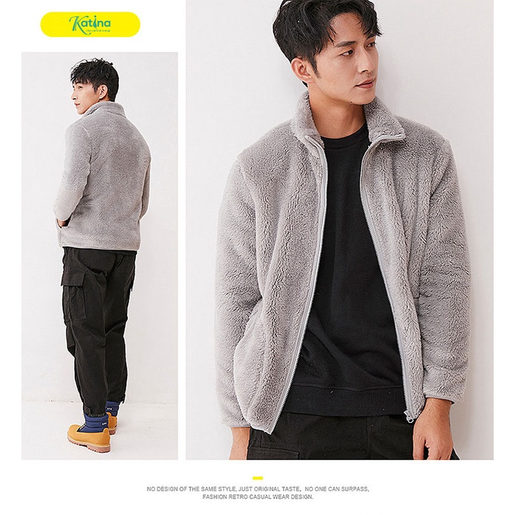 Áo khoác lông Katina cho nam có size đại 90-100kg mặc mùa thu đông ấm áp