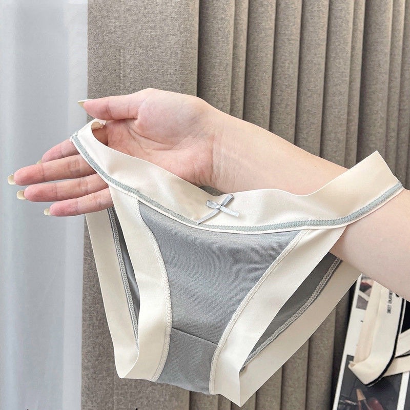 Quần lót nữ vải cotton lạnh phối cạp su mềm mát, nâng mông tôn dáng gợi cảm 37