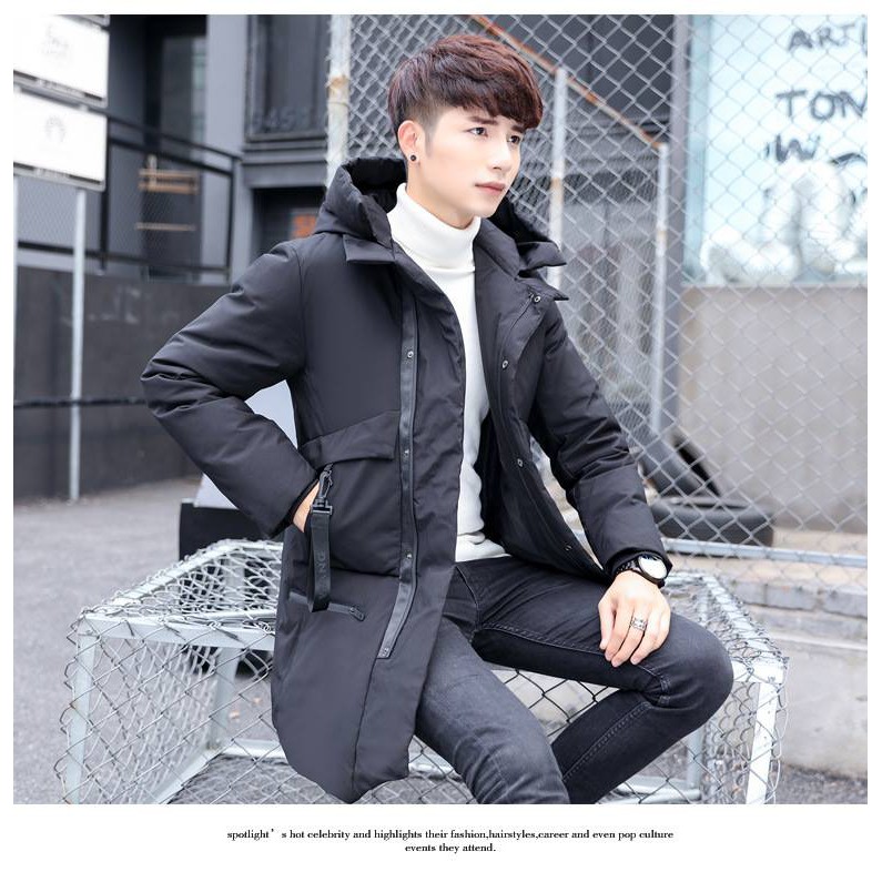 Áo khoác phao nam dáng dài A12