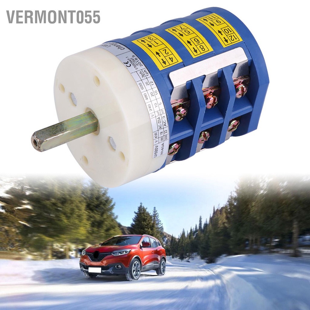 Có thể bán buôn 240V / 480V 500V 40A Máy thay lốp Động cơ Chuyển tiếp Đảo chiều Công tắc nặng Vermont055 Hàng giao ngay