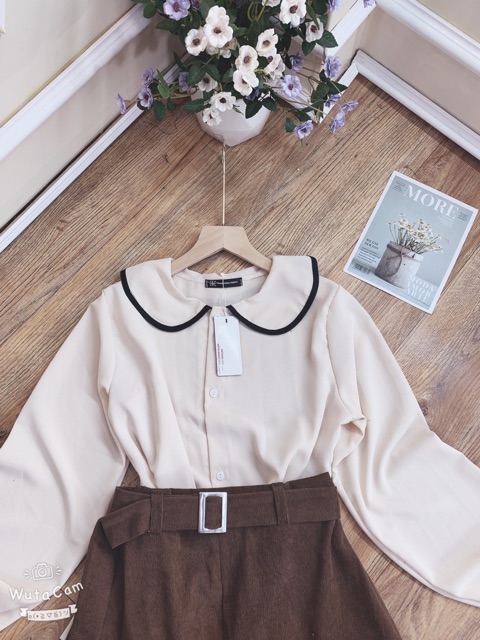 Set Áo sơ mi mix Chân váy Nhung