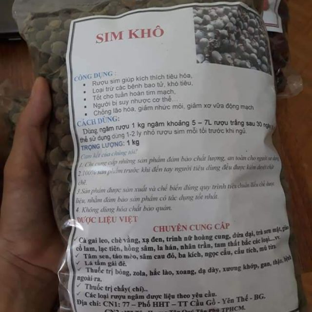 Sim vừa chín khô 1kg