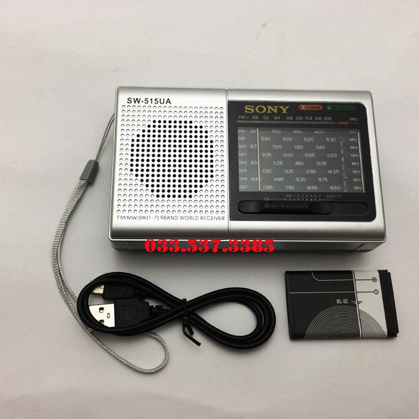 Đài fm radio usb thẻ nhớ, máy radio 515 nhỏ gọn, độ bền cao